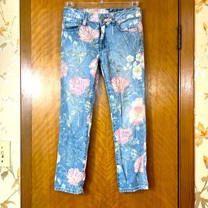 Gap Kids Flower Jeans Sz 7